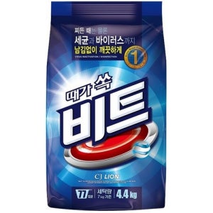 라이온 비트 4.4kg 리필 세탁세제 빨래세제 강력세척 표백살균