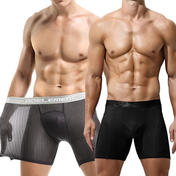 남성 롱 드로즈 빅사이즈 드로즈 기능성 메쉬 팬티 허벅지 쓸림 방지 L - 12XL