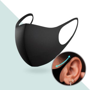 물세탁하여 재사용 가능한 3D입체 연예인 블랙 마스크 100매