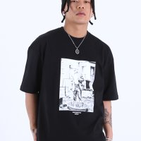 마르트 Spot Printing T-shirt (BLACK)