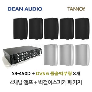 탄노이 벽부형스피커 DVS6 8개 SR-450D 상업공간용 음향패키지