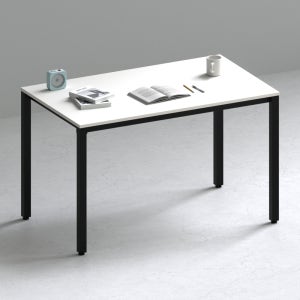 209애비뉴 제로데스크 학생 컴퓨터 책상 1000x800mm, 화이트상판+블랙프레임