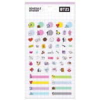 216757 BT21스케줄스티커 두들링 PVC