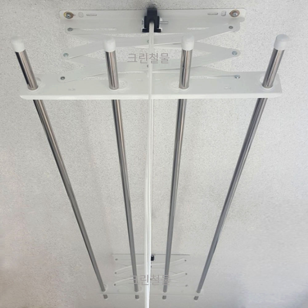대형 아파트 베란다 빨래건조대 천정건조대 천장 걸이 설치 봉 스테인레스 2단