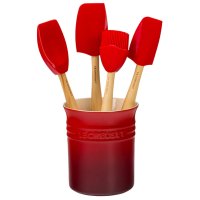 르쿠르제 실리콘 스패츌러세트 선홍색 Le Creuset Spatula Set