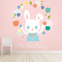 A317 리틀바니 키즈 아이방 토끼 그림 포인트 벽지
