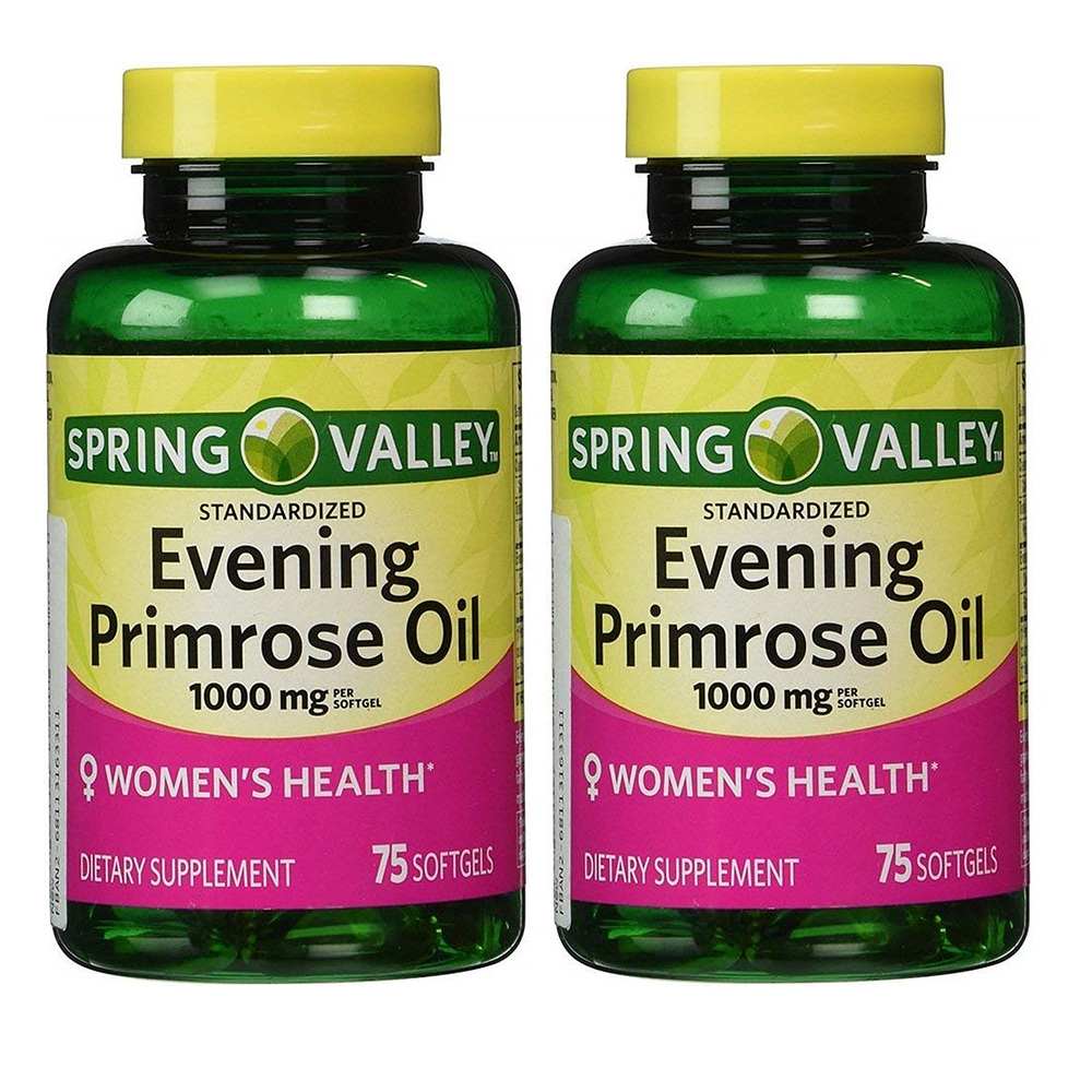<b>Spring Valley</b> <b>스프링 밸리</b> 이브닝 프림로즈 오일 1000mg 75정 2팩