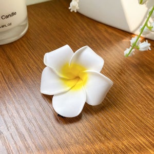 플루메리아 하와이 머리핀 예쁜 헤어핀 꽃핀 화이트 (5cm)