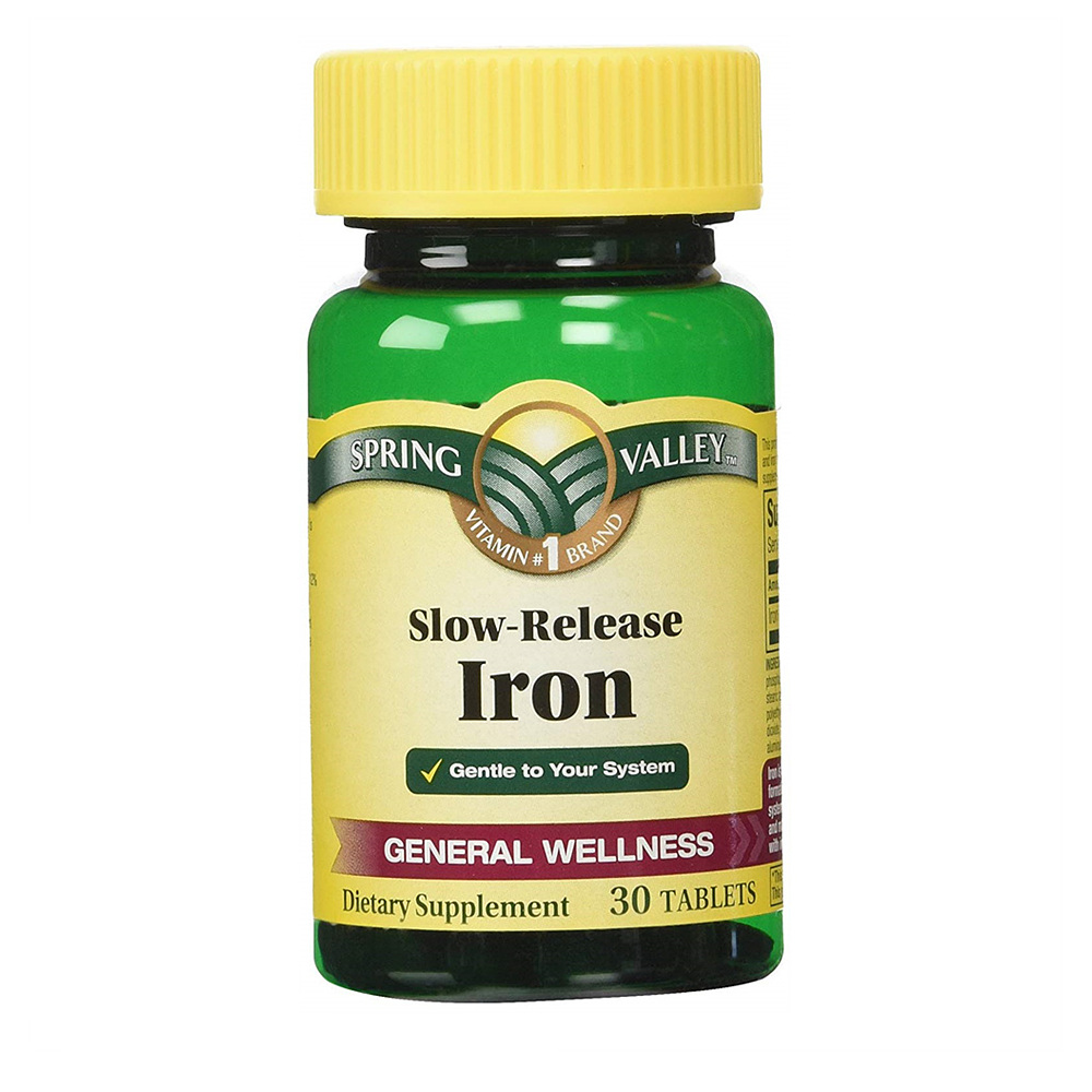 Spring Valley Iron 스프링 밸리 <b>슬로우 릴리즈 아이언</b> 철분 30정