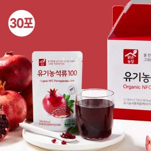 맑은농장 유기농 석류 즙 70ml x 30개입 석류원액