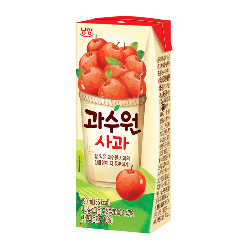 과수원 사과주스 190ml x 1팩 / 간식 쥬스 음료수