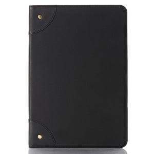 레트로 가죽 북커버 거치대 카드수납 태블릿 케이스 stc020 블랙, 갤럭시 탭 S6 라이트(10.4인치)