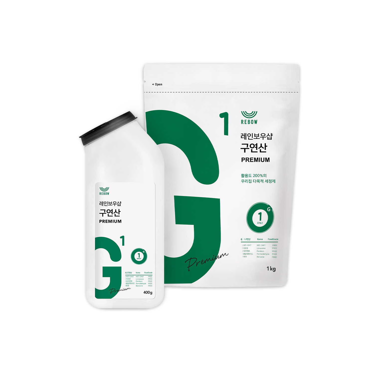 레인보우샵 <b>구연산</b> 프리미엄 리필 번들 세트