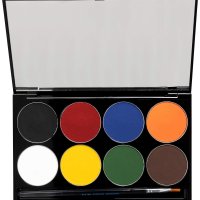 Mehron Makeup Paradise AQ Face & Body Paint 8 Color Palette (Basic)