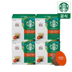 [본사직영] 스타벅스 싱글 오리진 콜롬비아 캡슐커피 by 네스카페 돌체구스토 12캡슐 x 4박스 (총 48캡슐) / STARBUCKS