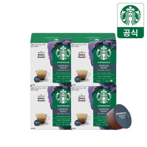 [본사직영] 스타벅스 에스프레소 로스트 캡슐커피 by 네스카페 돌체구스토 12캡슐 x 4박스 (총 48캡슐) / STARBUCKS