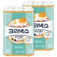 크리넥스 카카오프렌즈 화장지 3겹 30m x 30롤 x 2팩