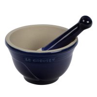 르쿠르제 Stoneware Mortar&Pestle 인디고 10온즈(295.7ml) Le Creuset