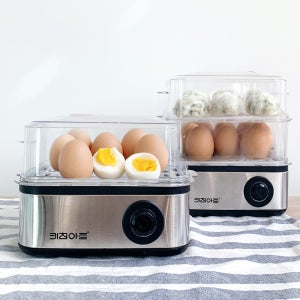 키친아트 2단 계란찜기 계란삶는기계 멀티쿠커 스텐 에그쿠커