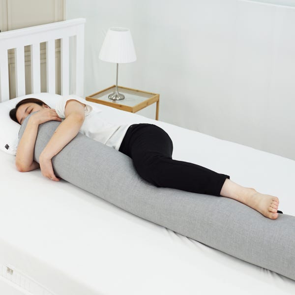 콤피라이프 바디필로우 롱쿠션 긴베개 안고자는 대형 베개 커버 + 솜 진그레이 110x20