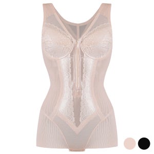 메이퀸 여성 올인원 보정속옷 파워넷 바디쉐이퍼 바디슈트 앞지퍼 5100