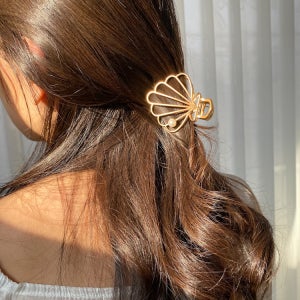 클림 진주 조개 메탈 집게핀