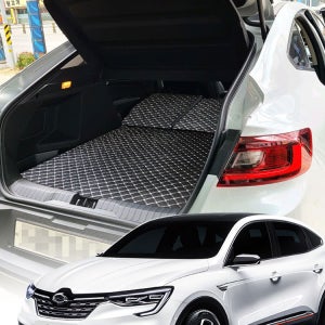 지엠지모터스 르노 XM3 퀼팅 가죽 트렁크매트+뒷열커버 풀셋트 차박