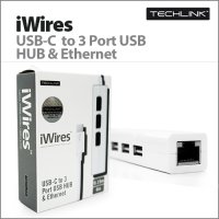 테크링크정품 USB-C타입 유선이더넷 RJ45 LG그램 맥북 썬더볼트 기가이더넷 USB3.1 3포트 허브 HUB