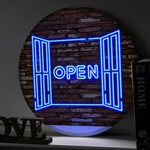 ne099-LED액자 45R 도어 오픈 네온효과사인 호프 술집 포차 개업선물
