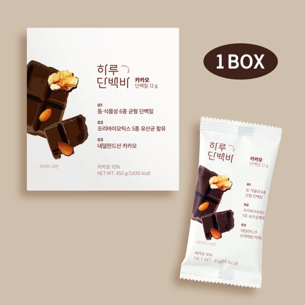 [하루단백바] 단백질바 프로틴바 저당간식 카카오 맛 외 3종 10개입