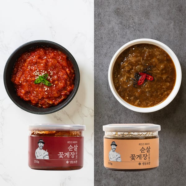 최인선 셰프의 순살꽃게장 간장250g 350g 양념250g 350g 세트500g