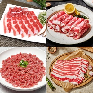 프리미엄 우삼겹 차돌박이 홍두깨살 소다짐육 소고기 내맘대로 한팩 250g