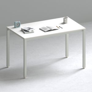 209애비뉴 제로데스크 화이트 1200x800mm, 화이트프레임+화이트상판