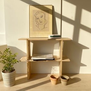 원목 티티선반장 거실선반 2단 특대