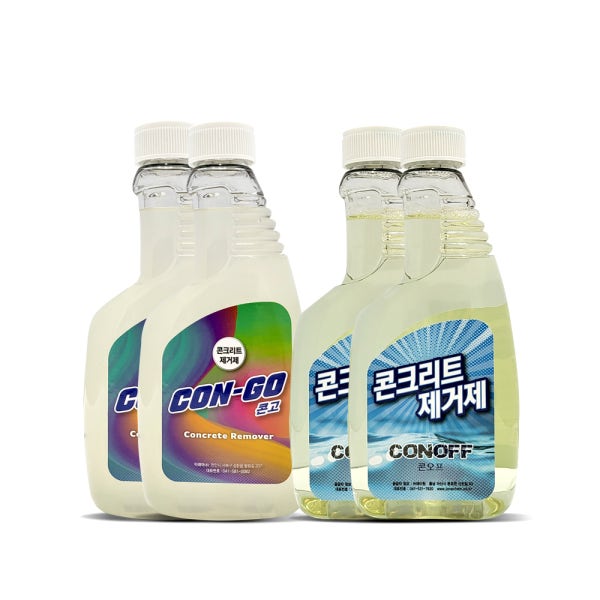 콘크리트 시멘트 제거제 콘오프 1.2L (600ml 2개입) (백화 제거제, 석회물)