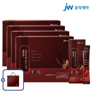 JW중외제약 데일리 홍삼녹용 골드스틱 10g 30포, 4개