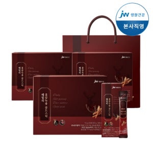 JW중외제약 데일리 홍삼녹용 골드스틱 10g 30포, 3개