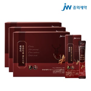JW중외제약 데일리 홍삼녹용 골드스틱 10g 30포, 3개