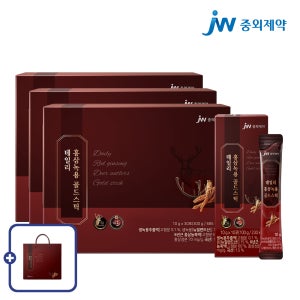 JW중외제약 데일리 홍삼녹용 골드스틱 10g 30포, 3개