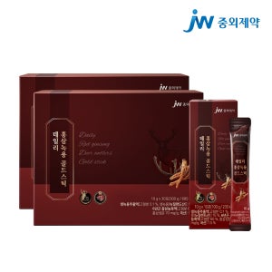 JW중외제약 데일리 홍삼녹용 골드스틱 10g 30포, 2개