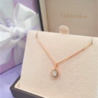 [골든듀] 글로리아 2C(0.2ct) 다이아몬드 목걸이(펜던트+체인) 18K 화이트골드&핑크골드 211500665,381400656