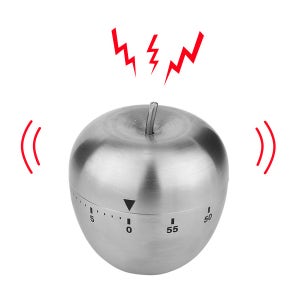 (쿠킹타이머 스텐 사과) 애플 스톱워치 아날로그 태엽식 주방 홈 베이커리 요리 음식 조리 제빵 쿠킹 시계 타이머 공부 스터디 문제 풀이 알람 수동 태엽 시간 벨 모래시계