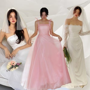 비치팜 셀프웨딩 드레스 브라이덜샤워 원피스 하객룩 스몰웨딩 돌잔치 모음전