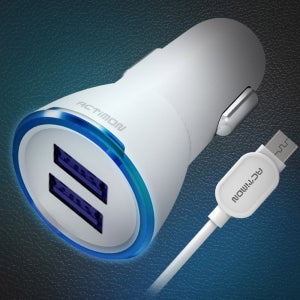 엑티몬 LED USB 2포트 차량용 충전기 5핀 8핀 C타입 3.1A 슬림형