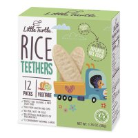 리틀터틀 아기 티딩러스크 치발기 과자 간식 베지터블 12개 4팩 Little Turtle Rice Teethers