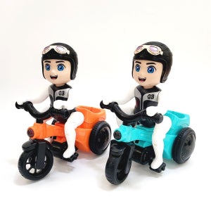 서커스 자전거 LED 전자동 사운드 자동주행 360도 회전 작동완구