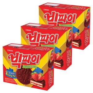 크라운 빅파이 딸기 216g x 3개