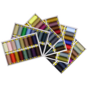 [스마일재봉실] 고강력코아사 45수 2합 16개 6종류 실세트 재봉실 미싱실