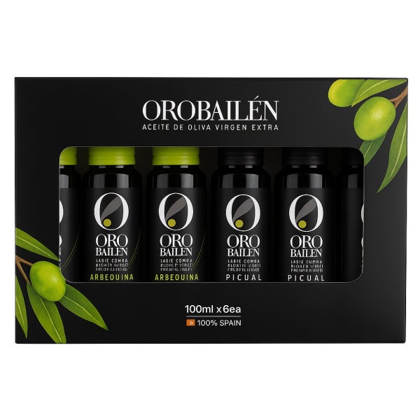 오로바일렌 코리아 오로바일렌 엑스트라버진 올리브오일 100ml X 6병 선물세트 피쿠알 3병 & 아르베키나 3병