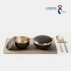 거창유기 수공예 방짜 식기 유화 1인 식기 세트